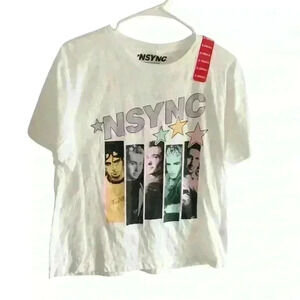 NSYNC White Tee Size xs NWT